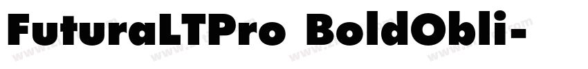 FuturaLTPro BoldObli字体转换